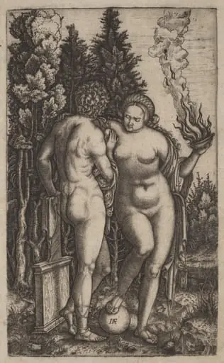 Man and Woman with a Ball, by Marcantonio Raimondi