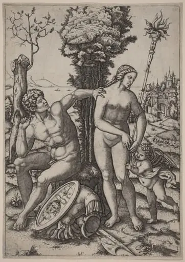 Mars, Venus, and Eros, by Marcantonio Raimondi