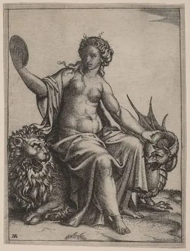 Prudence, by Marcantonio Raimondi