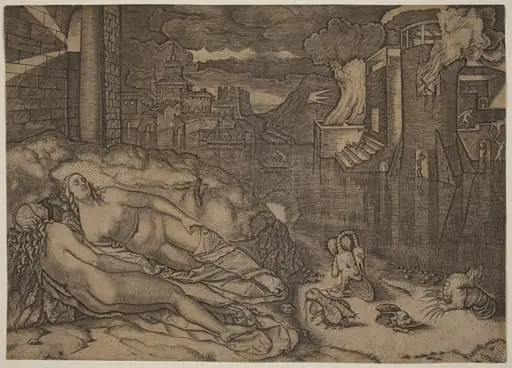Raphael's Dream, by Marcantonio Raimondi