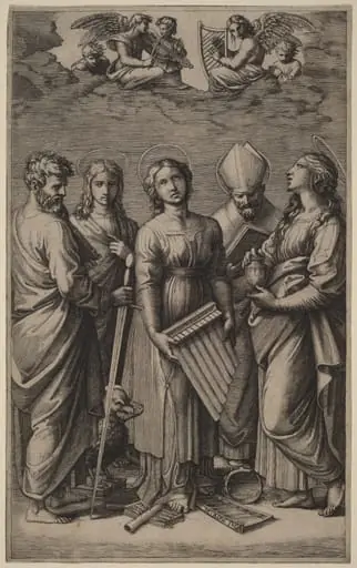 Saint Cecilia, by Marcantonio Raimondi