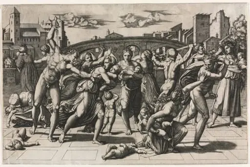 The Massacre of the Innocents (Without the Fir Tree), by Marcantonio Raimondi