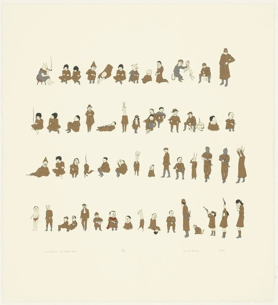 Untitled, by Marcel Dzama, watercolor, 2004