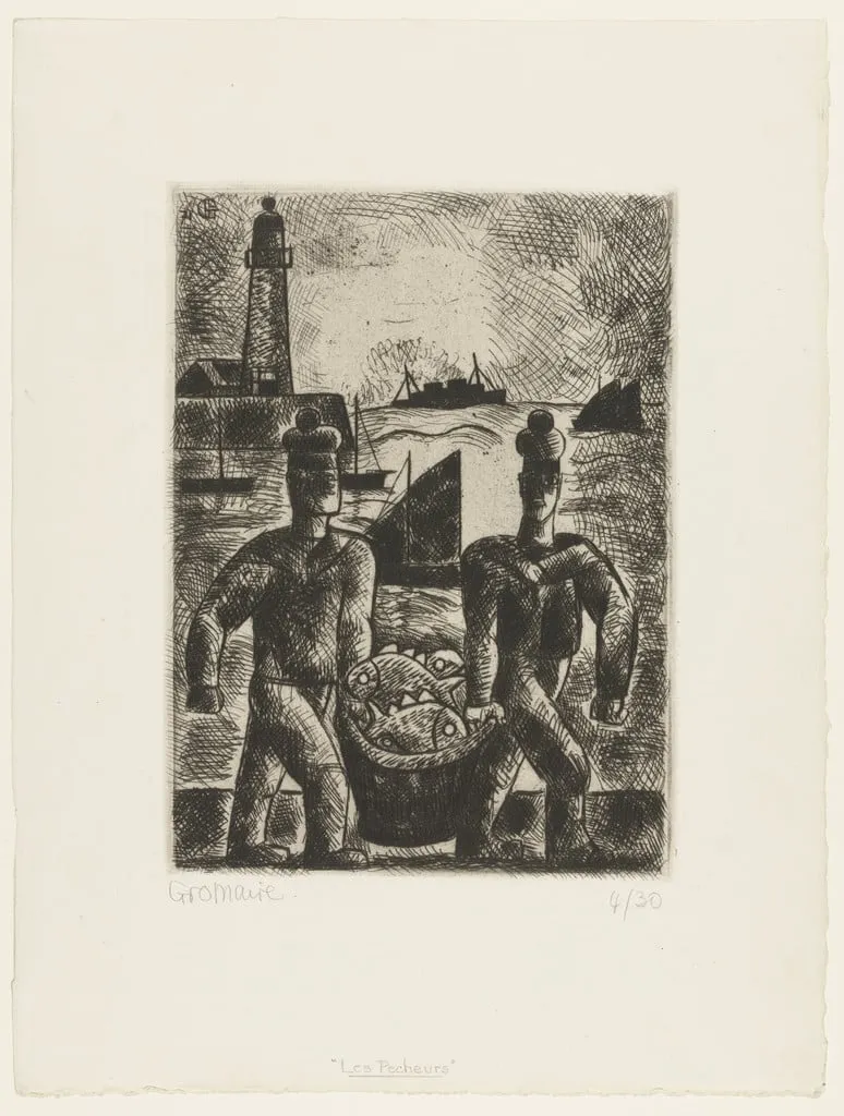 Untitled, by Marcel Gromaire, ink, 1941