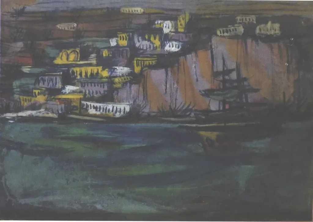 Peisaj marin, by Marcel Janco, unspecified
