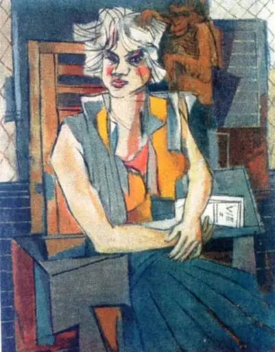 Portret de fată, by Marcel Janco