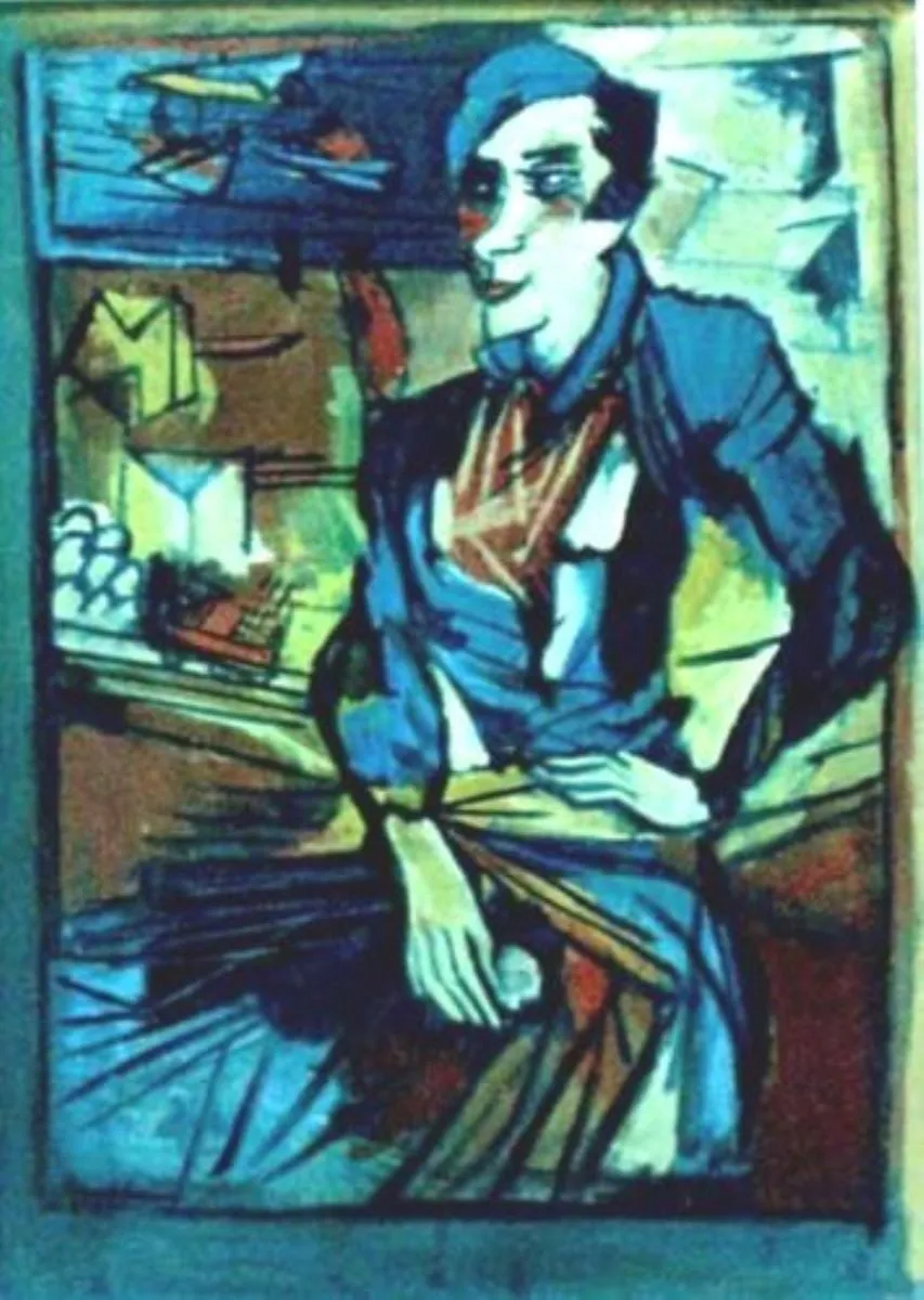 Portret de femeie, by Marcel Janco, unspecified, 1922