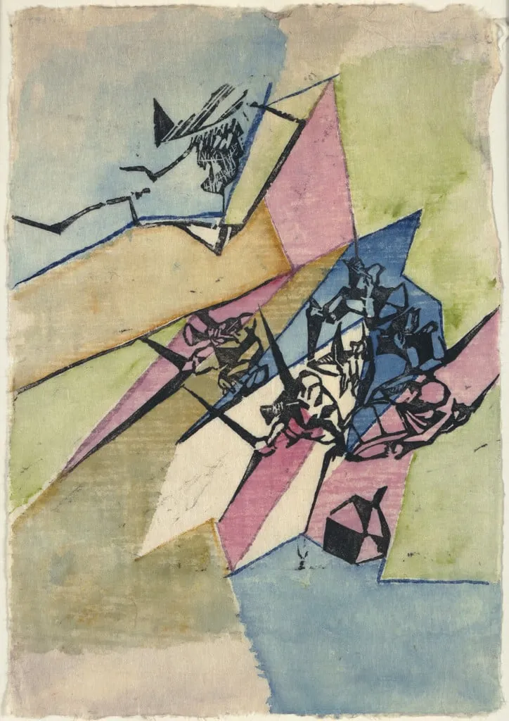 Untitled, by Marcel Janco, watercolor, 1915