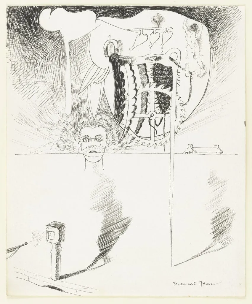 Untitled, by Marcel Jean, ink, 1937