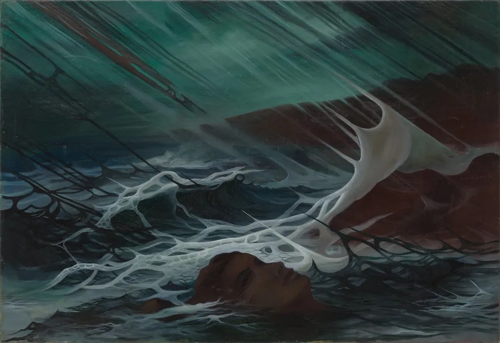 Untitled, by Marcel Jean, oil, 1946
