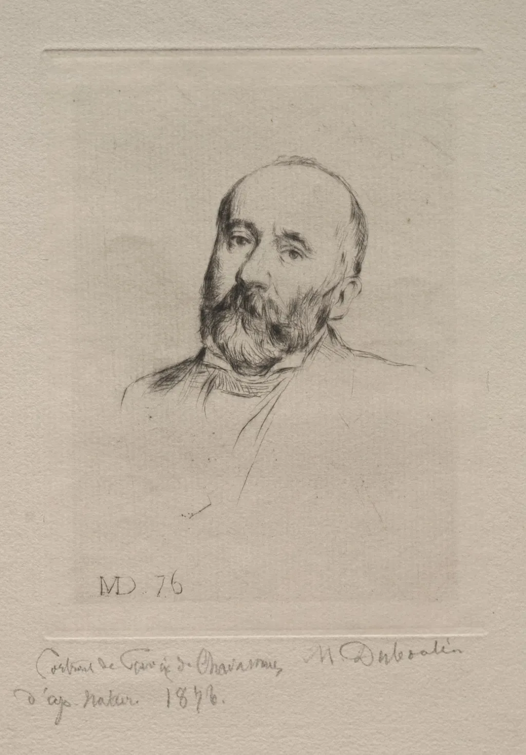 Puvis de Chavannes, by Marcellin Desboutin, 1876