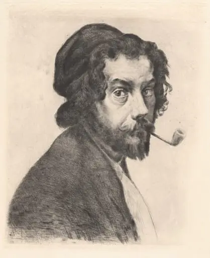 Self-Portrait wih Pipe, by Marcellin-Gilbert Desboutin