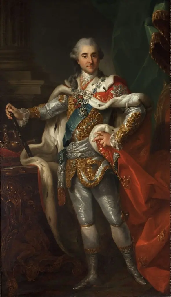 Portrait of Stanisław August Poniatowski in the coronation costume, by Marcello Bacciarelli