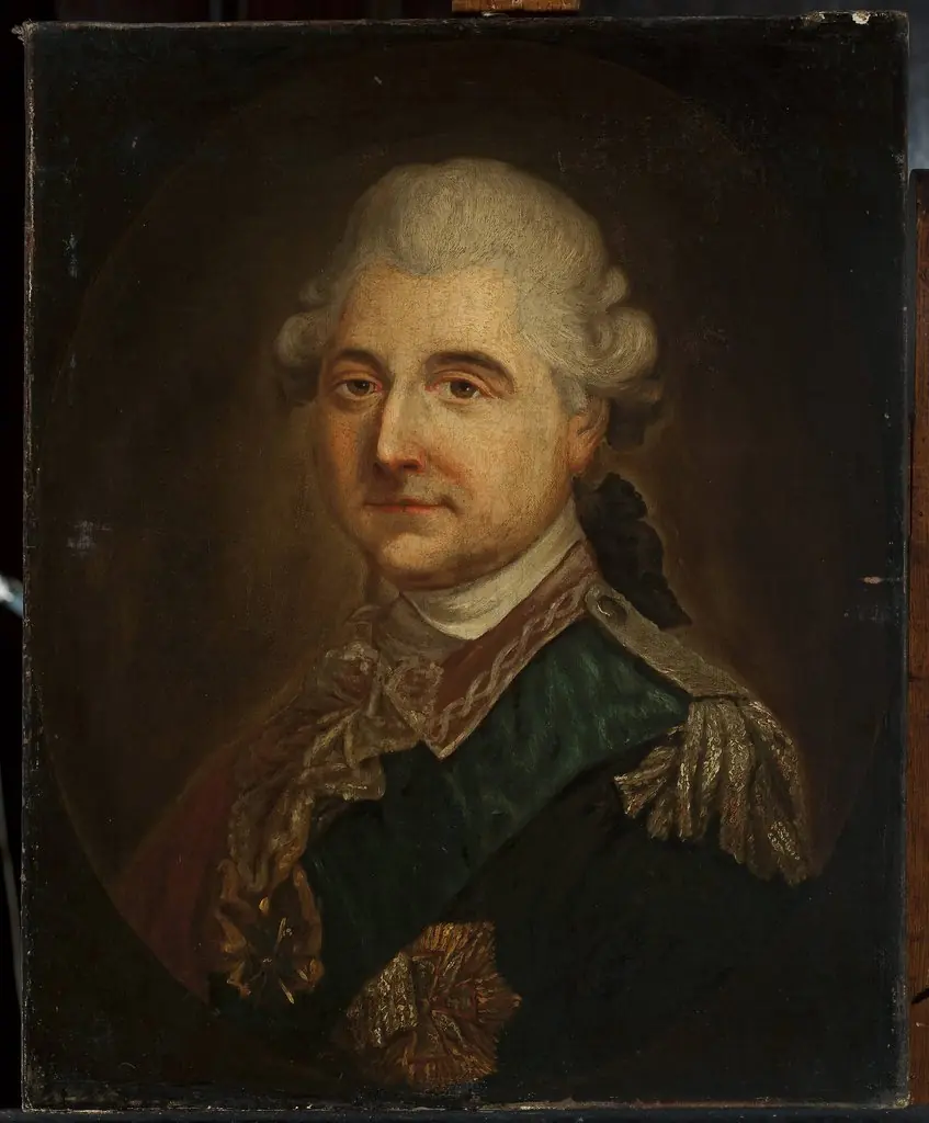Portrait of Stanisław August Poniatowski in the uniform of the head of the Corps of Cadets, by Marcello Bacciarelli