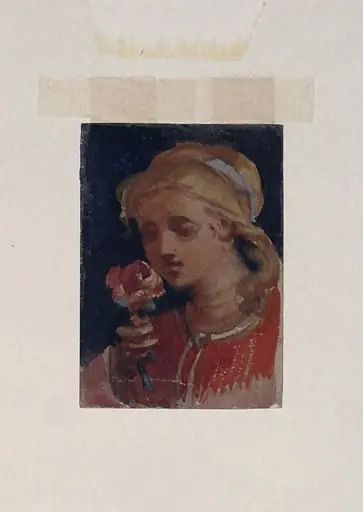 Girl holding a flower, by Marchioness of Waterford Louisa Anne