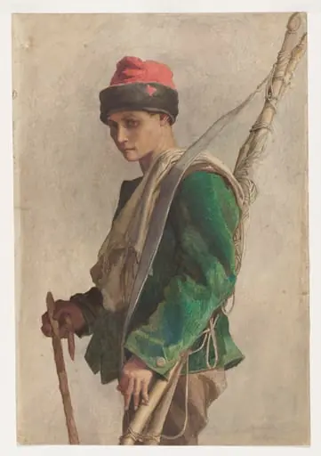 Pietro Ricci, a Fisherman of Sospello near Mentone, by Marchioness of Waterford Louisa Anne