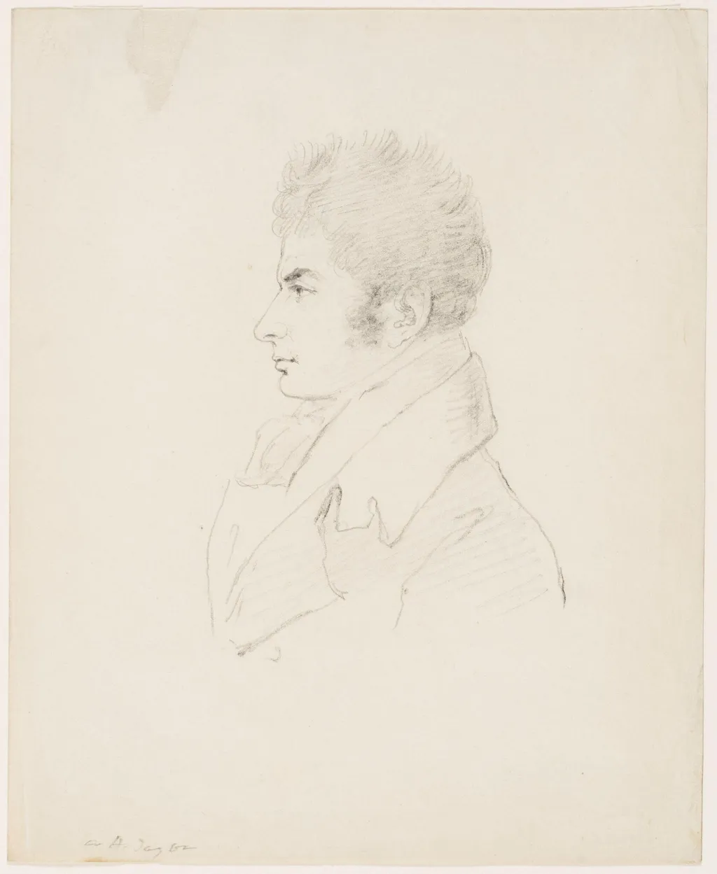 Portrait of a man, by Marchioness of Waterford Louisa Anne, 1810