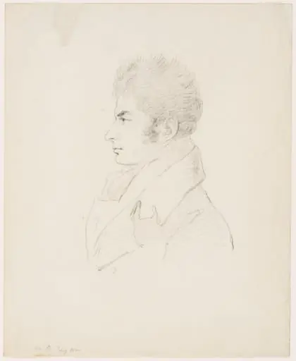 Portrait of a man, by Marchioness of Waterford Louisa Anne