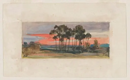 Sunset at Highcliffe, by Marchioness of Waterford Louisa Anne