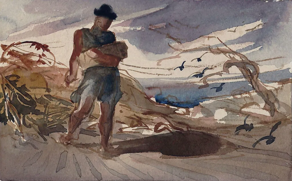 The Sower, by Marchioness of Waterford Louisa Anne, watercolor, 1850