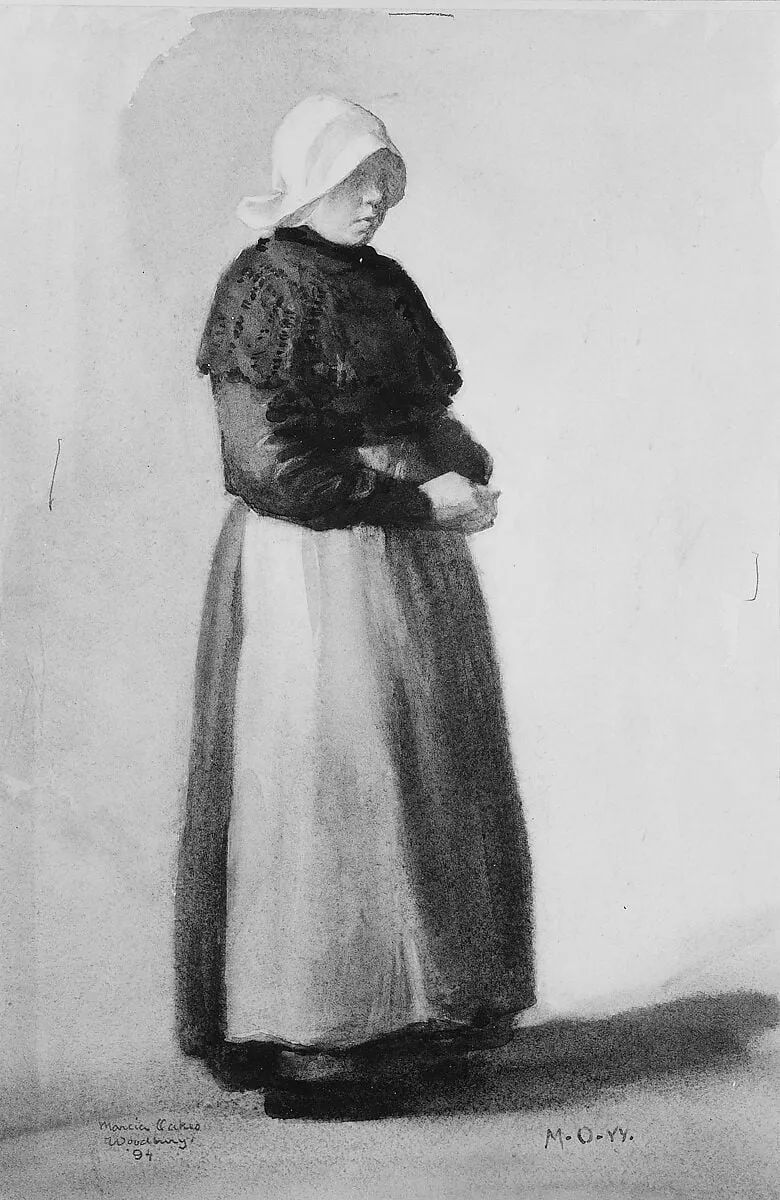 Dutch Woman, by Marcia Oakes Woodbury, watercolor, 1894