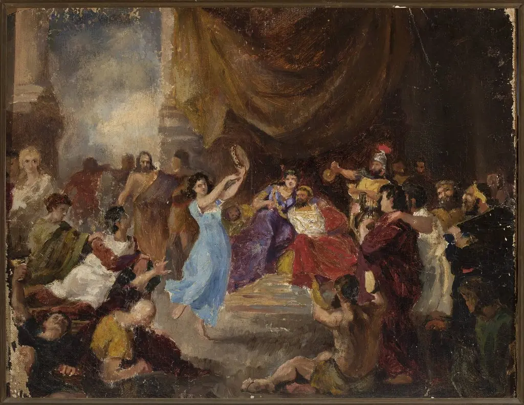Salome's dance before Herod, sketch, by Marcin Gottlieb