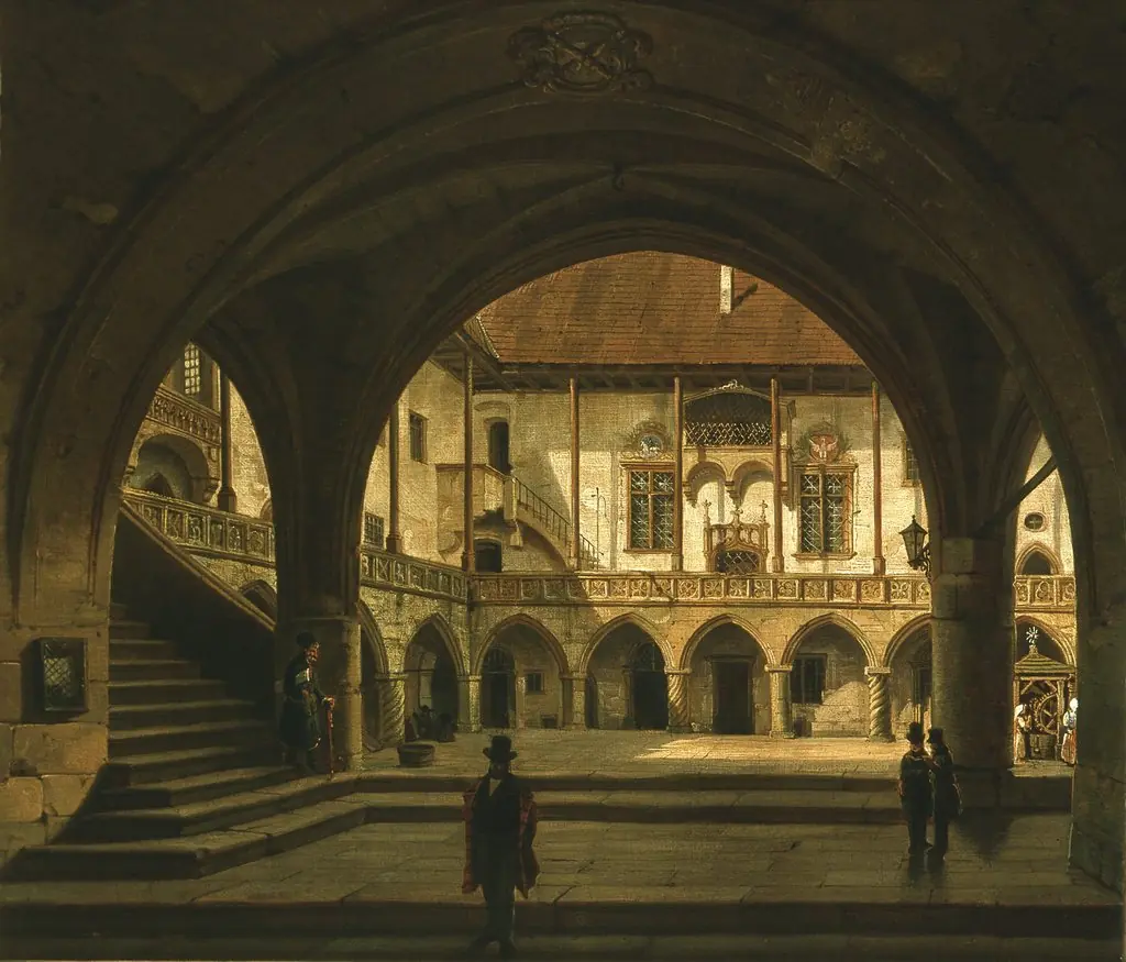 Courtyard of the Jagiellonian Library, by Marcin Zaleski