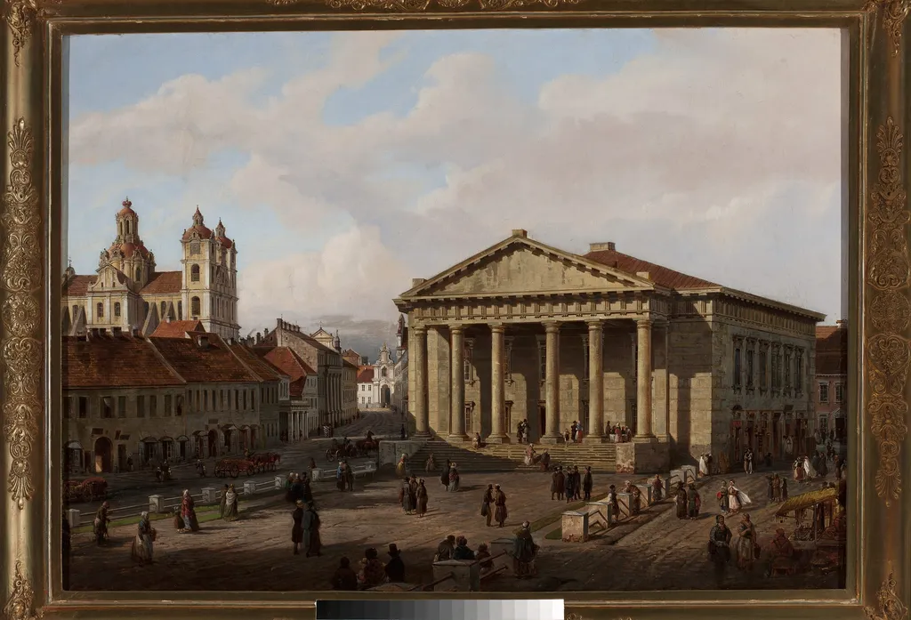 Town hall in Vilnius, by Marcin Zaleski, oil, 1846