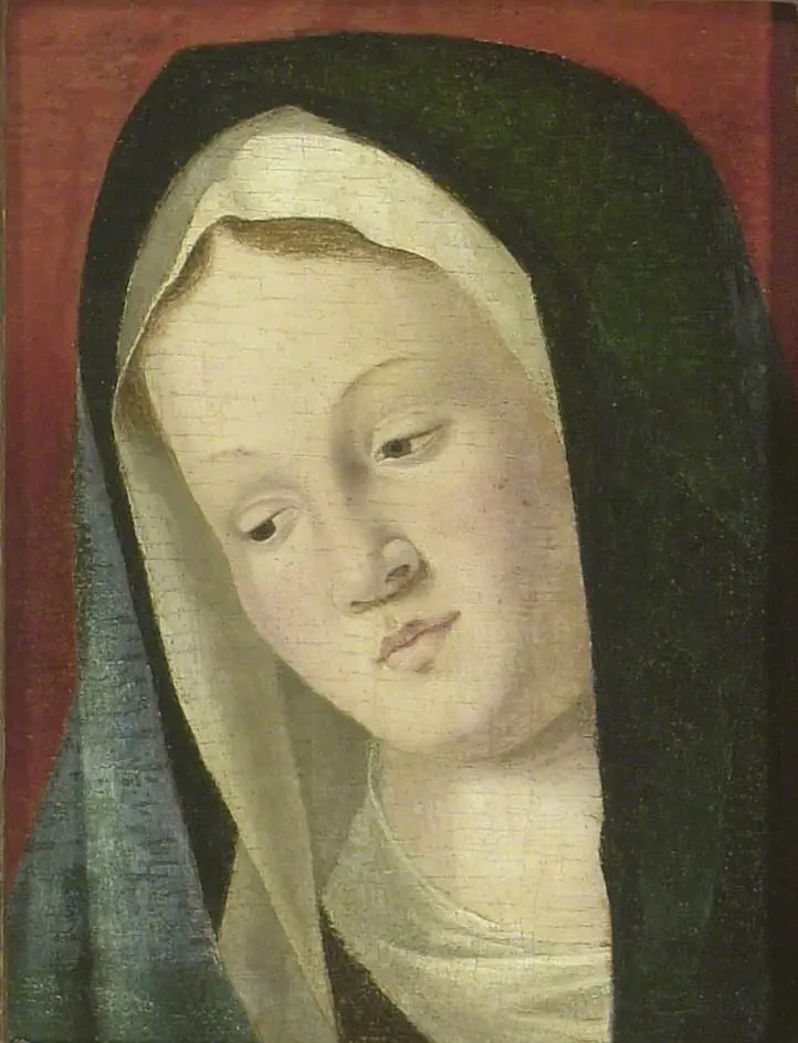 Head of the Virgin (fragment), by Marco Basaiti