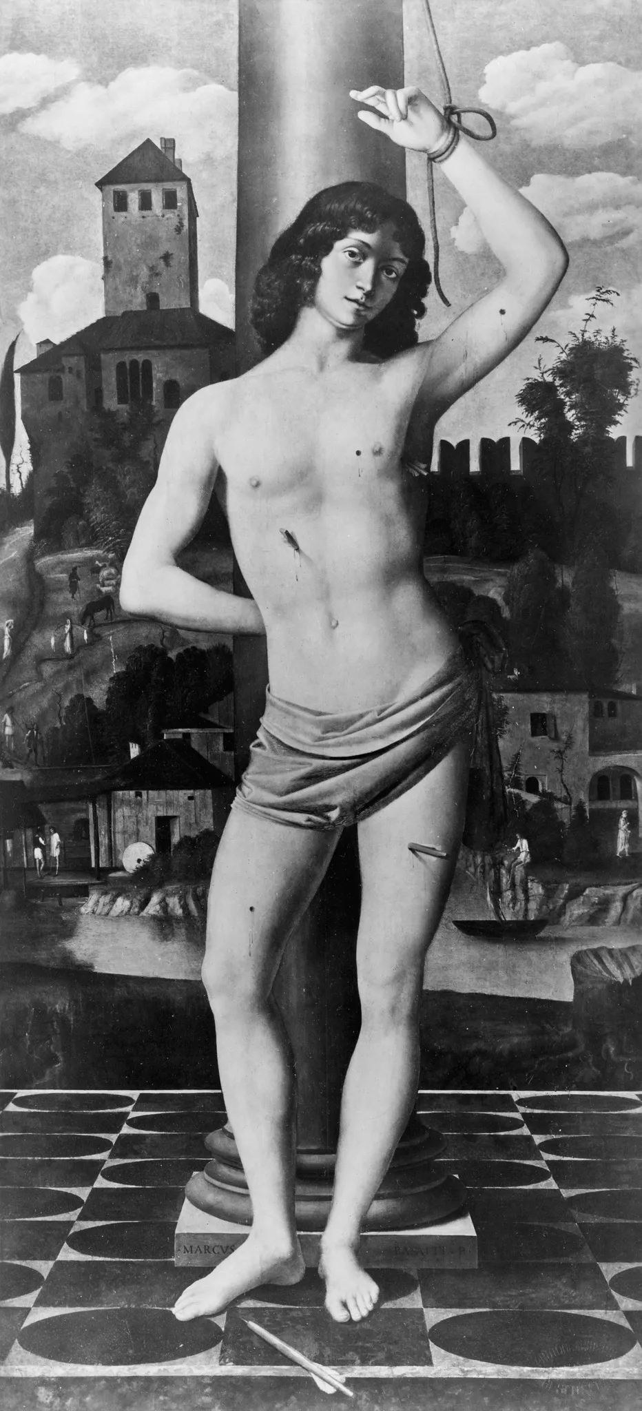 Saint Sebastian, by Marco Basaiti, paint, 1520