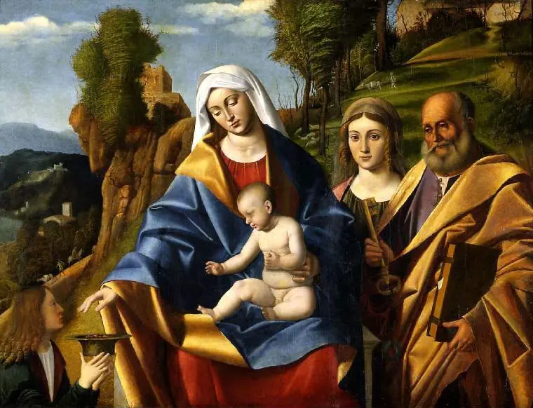Virgin and Child with Saints,, by Marco Basaiti