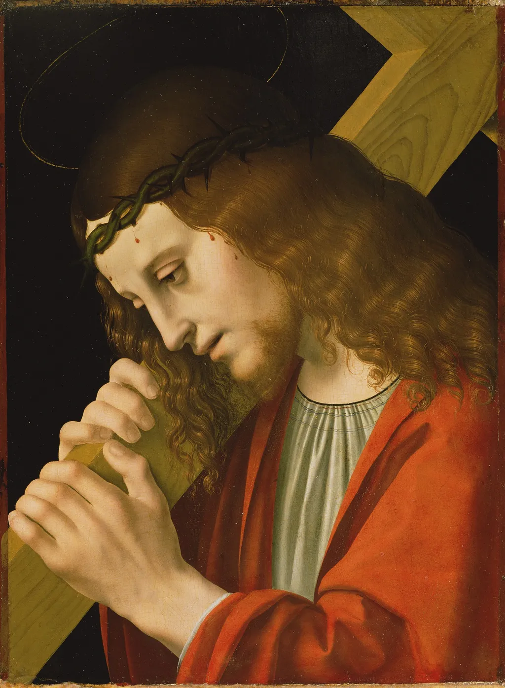 Christ Carrying the Cross, by Marco d'Oggiono, oil, 1500