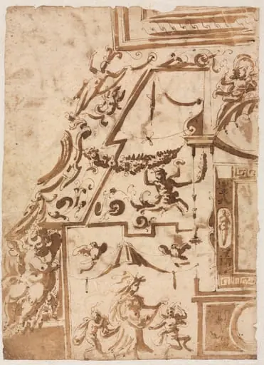 Grotesque with a Leaping Centaur (verso), by Marco Marchetti