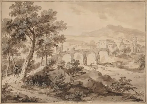 Landscape with Bridge, by Marco Ricci