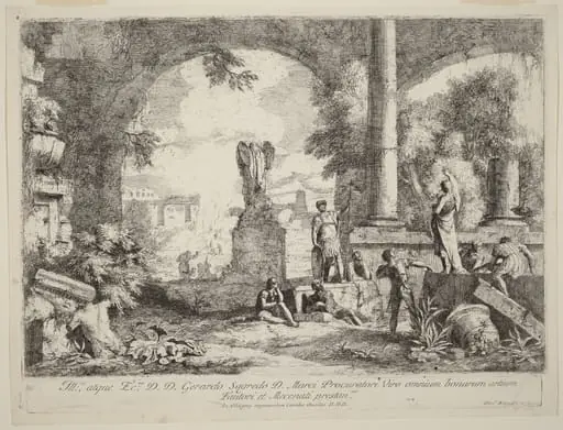 Landscape with Classical Ruins, by Marco Ricci