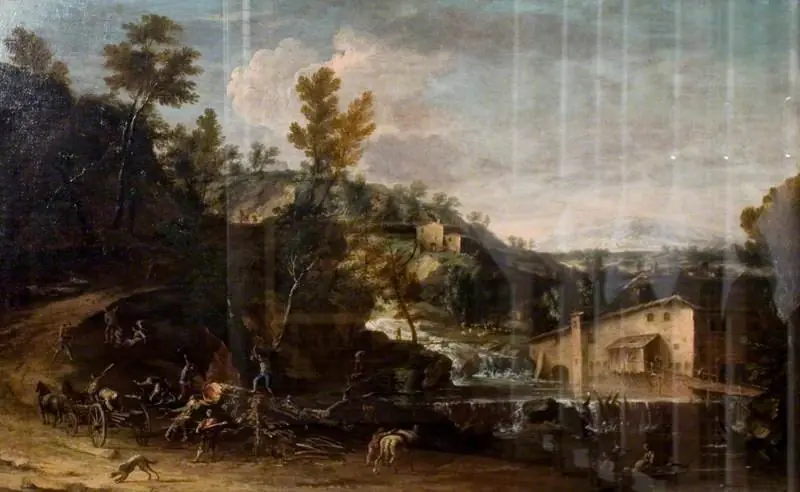 Landscape with Woodcutters, by Marco Ricci