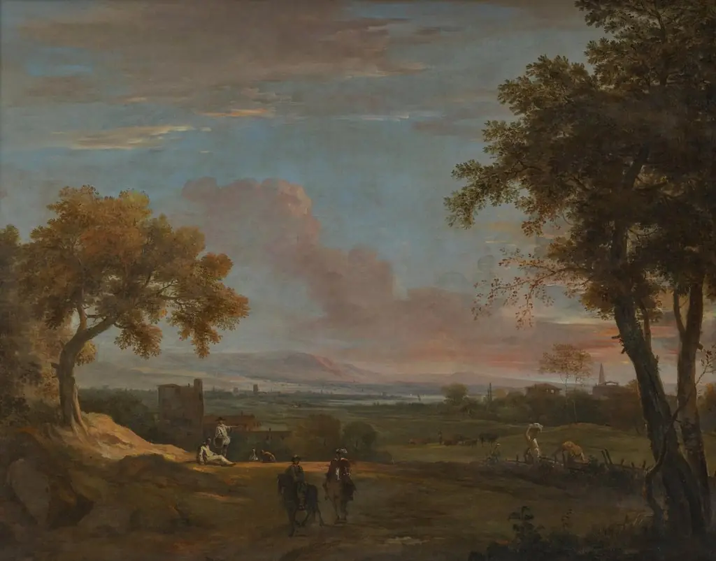 Südliche Landschaft im Abendlicht, by Marco Ricci