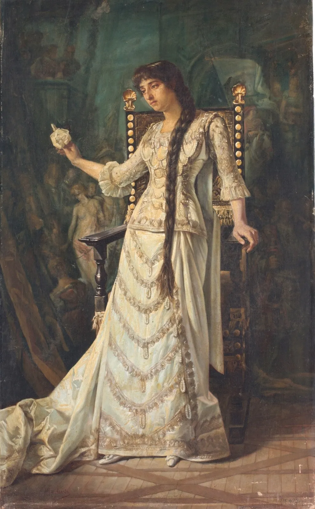 Un recuerdo en la ausencia, by Marcos Hiráldez Acosta, oil, 1893