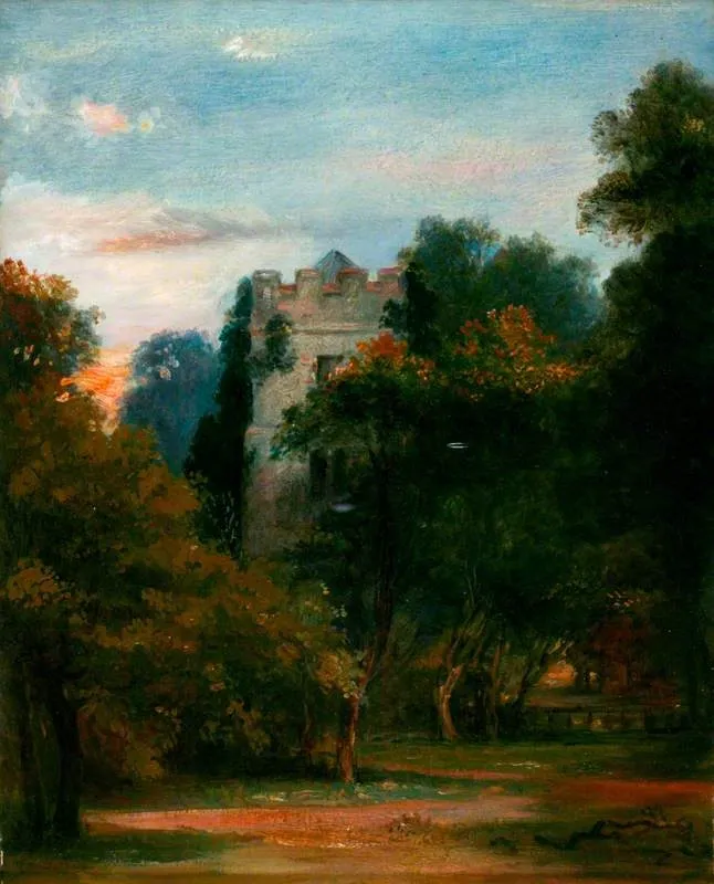 Ockham Church, Surrey, by Margaret Sarah Carpenter, oil, 1842