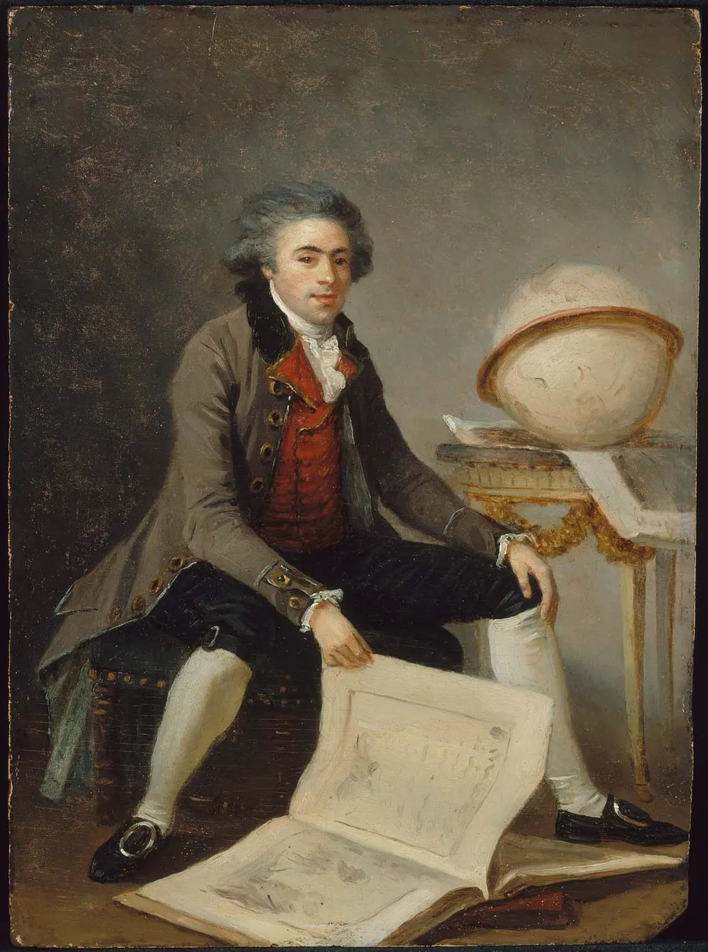 Portrait of a Man in his Study, by Marguerite Gérard, oil, 1793