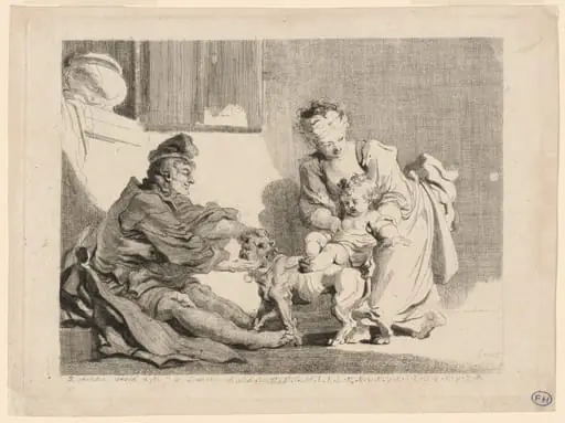 The Child and the Bulldog, by Marguerite Gérard