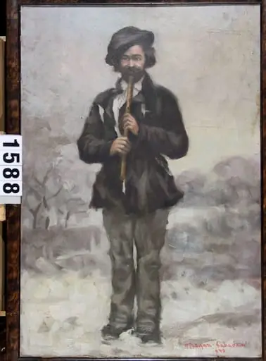 Bărbat cu fluier, by Maria Cabadaeff-Drăgan