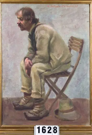 Țăran șezând, by Maria Cabadaeff-Drăgan