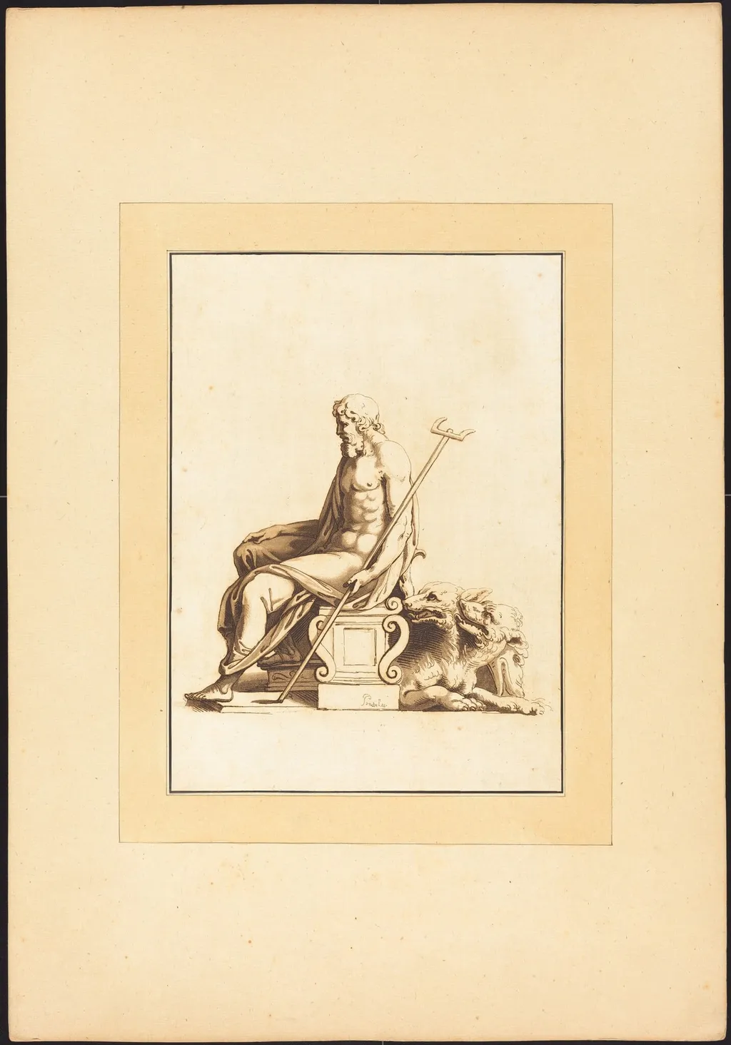 Pluto, by Maria Catharina Prestel, ink, 1781