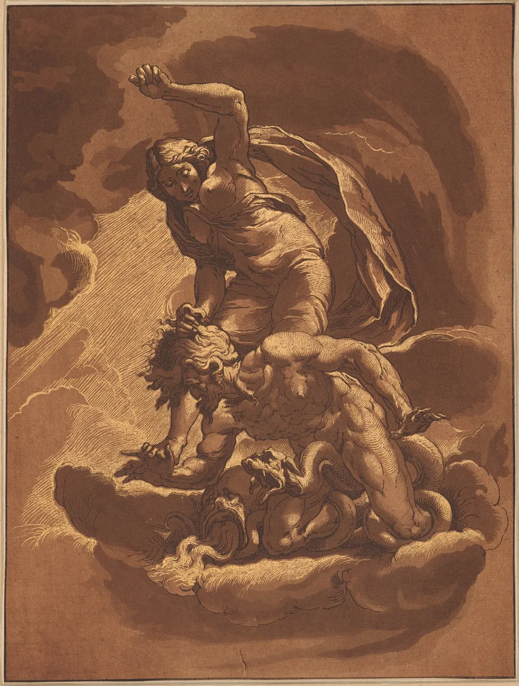 The Triumph of Truth Over Envy, by Maria Catharina Prestel, ink, 1781