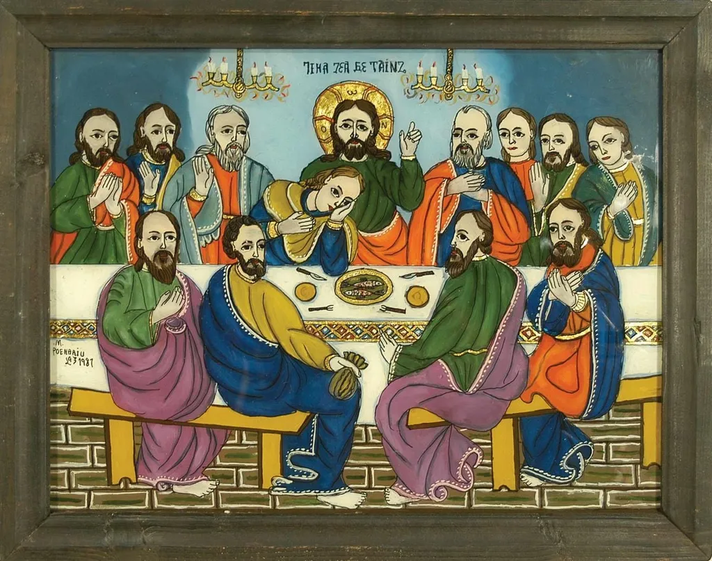 Cina cea de taină, by Maria Deac Poenariu, unspecified, 1987
