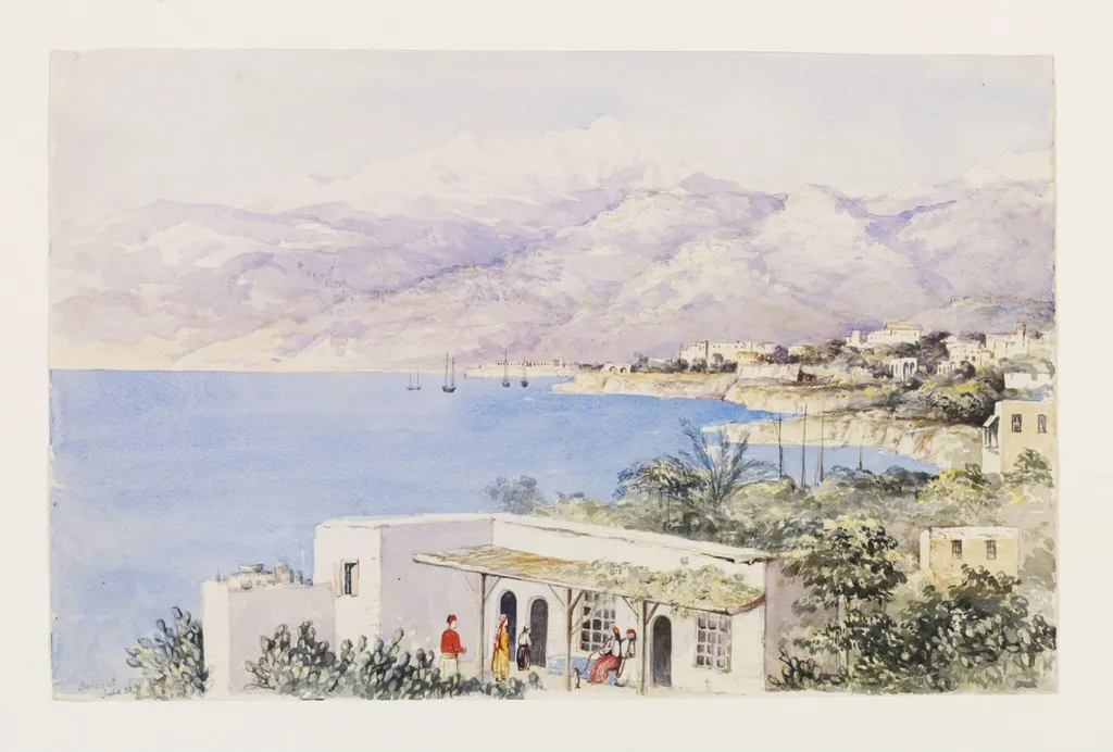 Beirut, by Maria Harriett Mathias, watercolor, 1857