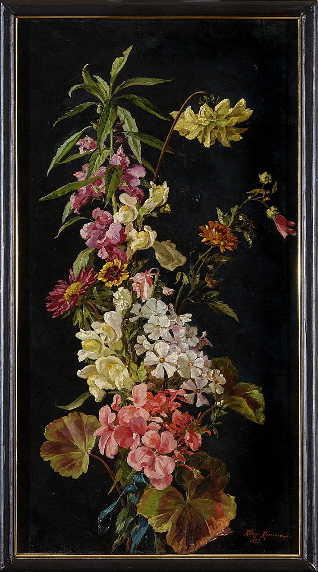Flowers, by Maria Klass-Kazanowska, oil, 1898