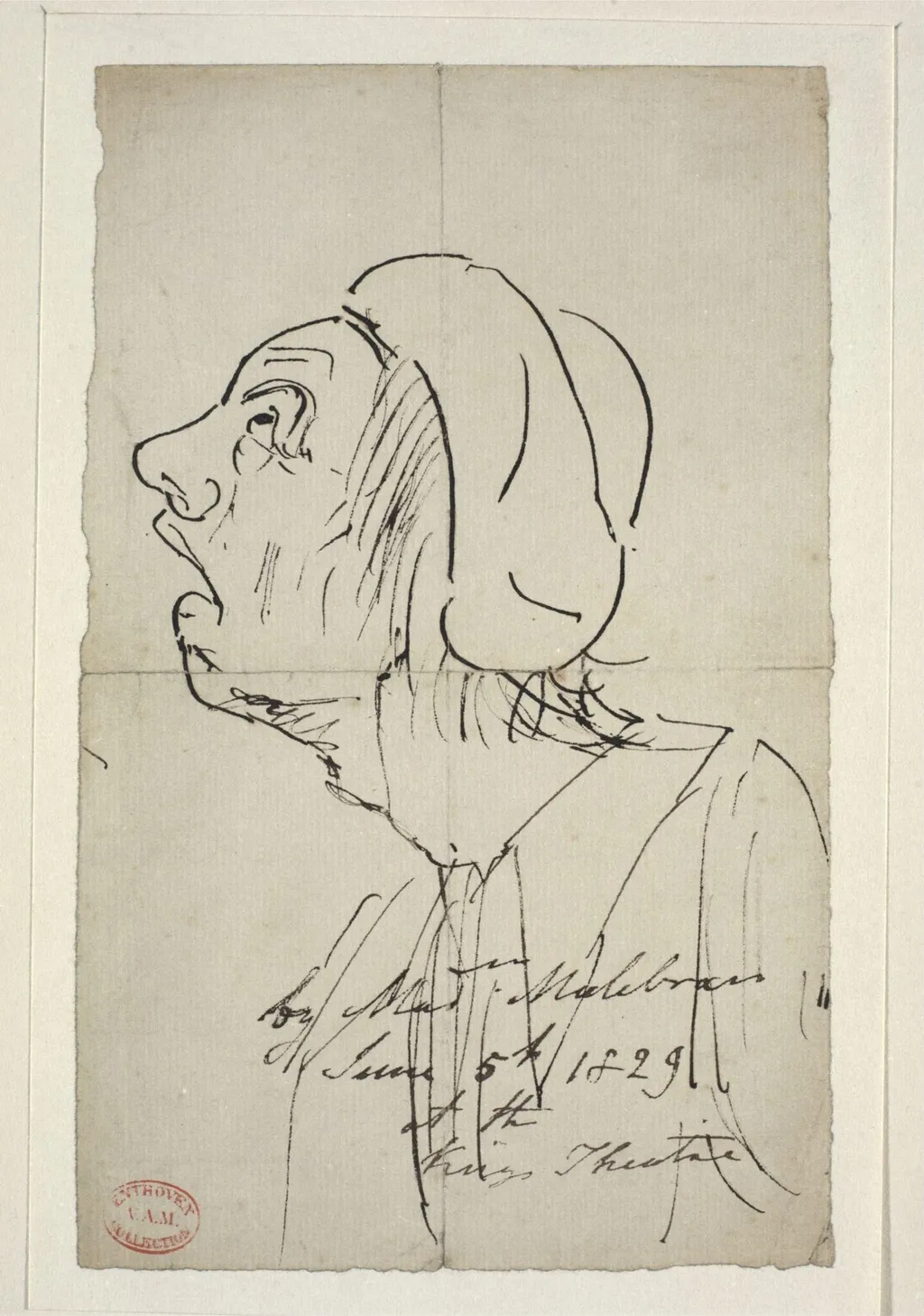 Drawing by Madame Malibran, by Maria Malibran, 1829