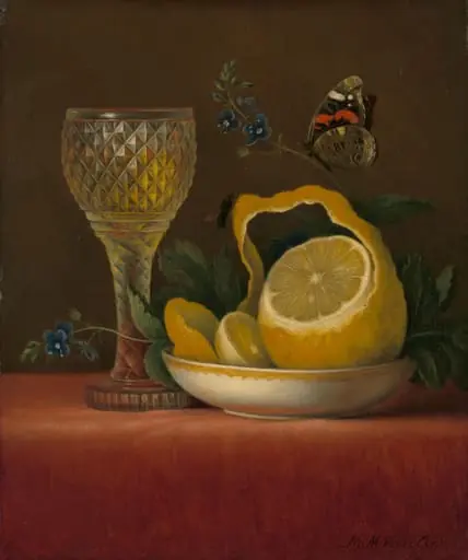 Still Life with Lemon and Cut Glass, by Maria Margaretha van Os, 1824